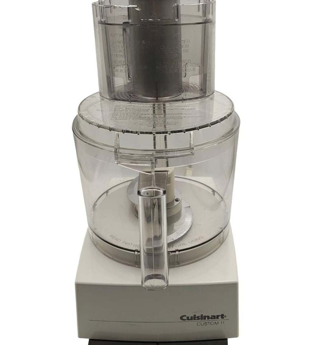Cuisinart Custom 11 Food Processor Base Work Bowl Lid S-Blade Vintage White
